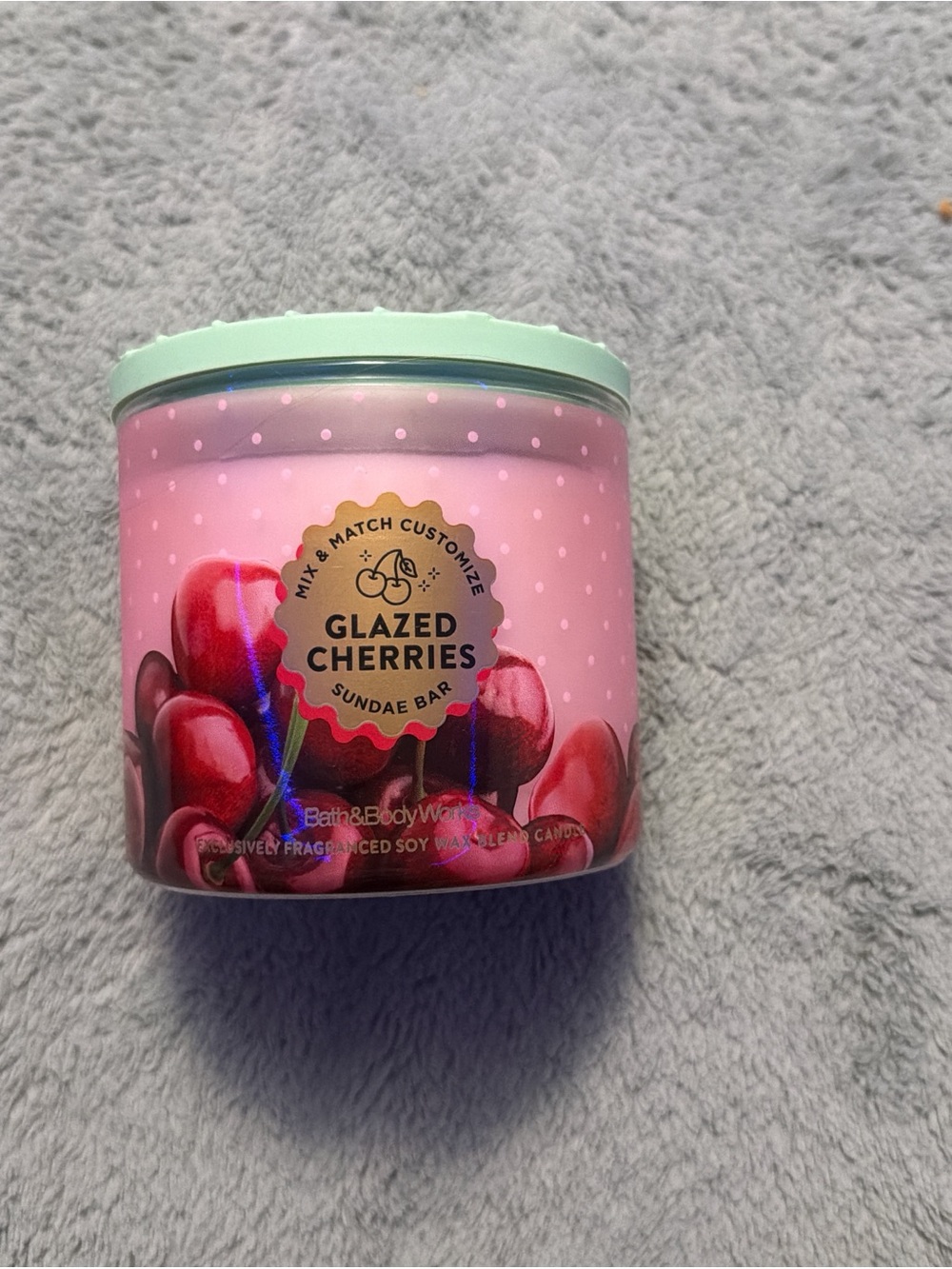 Bath & Body Works Glazed Cherries Body Butter - Pink and Mint